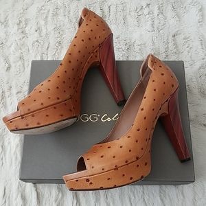 Authentic Ostrich skin heels